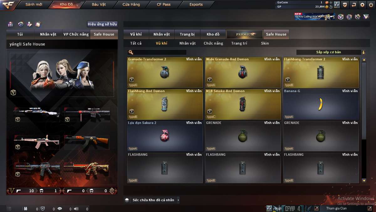 shop acc cf uy tin gia re